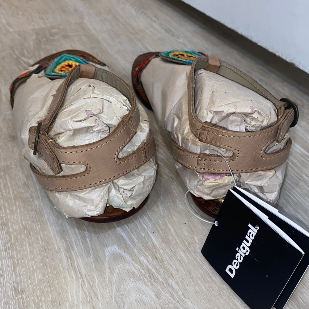 Desigual Embroidered Multi Color Sandals - Picture 7 of 8